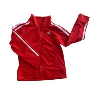 NWOT Super cute Zip Up Red Adidas Sweatshirt Sz 3T